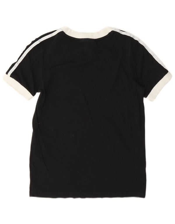 Camiseta feminina Adidas Oversized Top UK 6 XS Preto Colourblock Algodão
