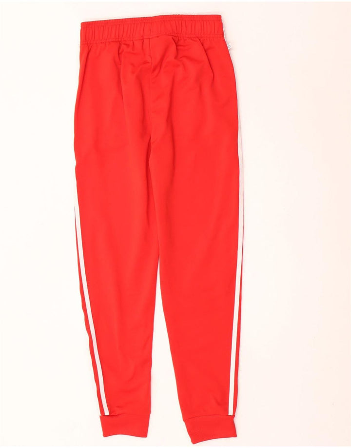 Adidas meninos calças de treino joggers 13-14 anos poliéster vermelho