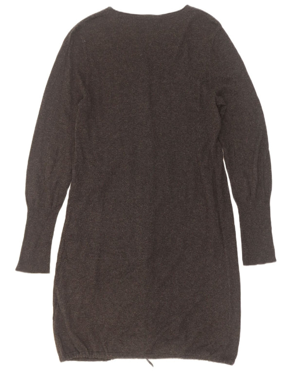 Suéter cardigã feminino Longline Marks & Spencer Reino Unido 10 viscose cinza pequeno