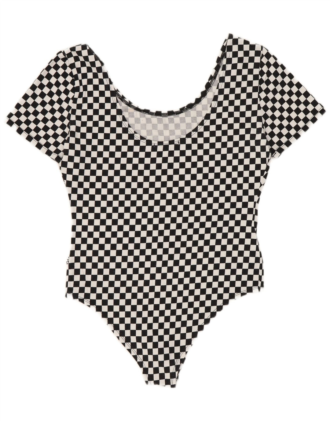 Vans Womens Graphic Bodysuit UK 12 Médio Preto Geométrico