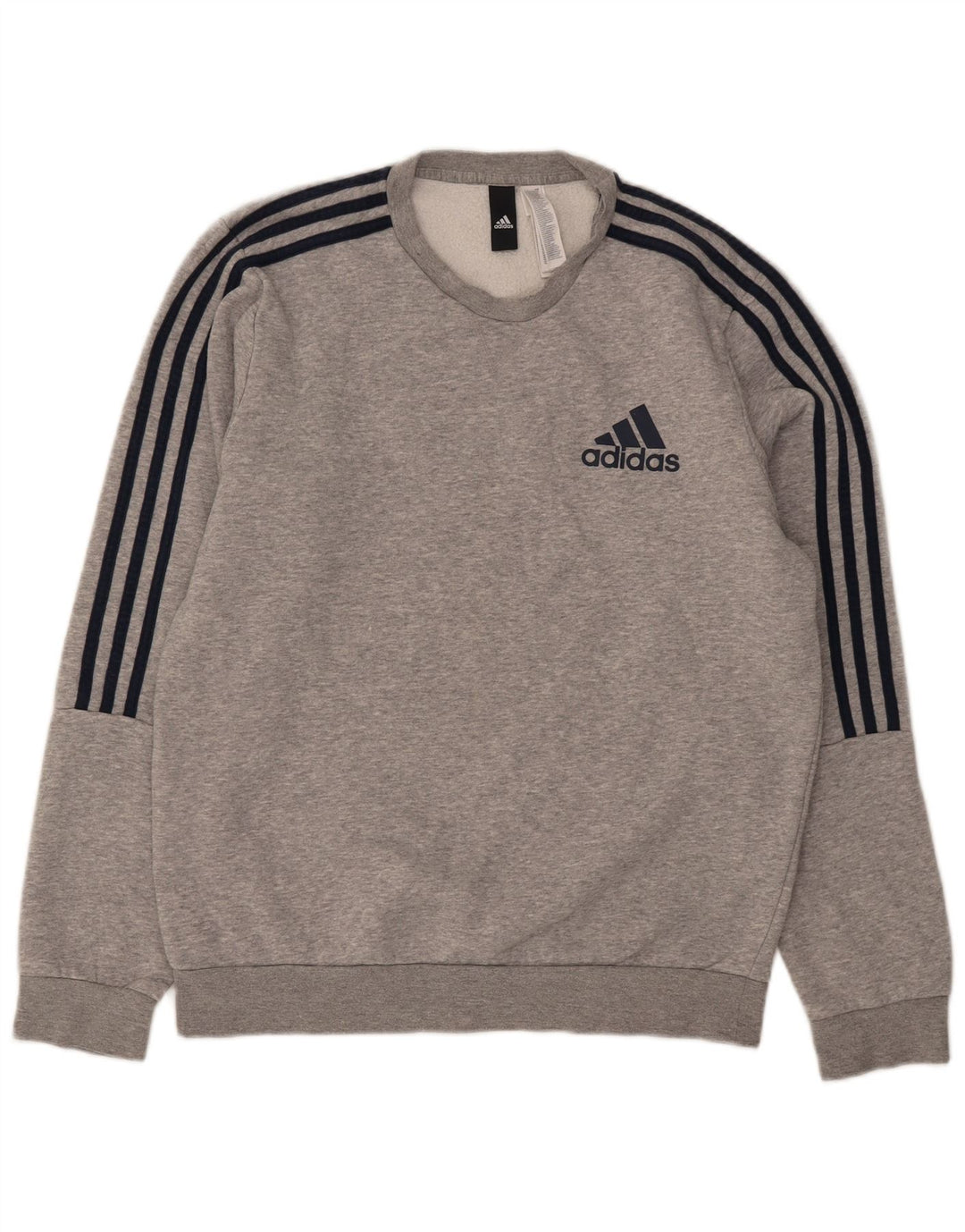 ADIDAS Mens Moletom Jumper Médio Algodão Cinza