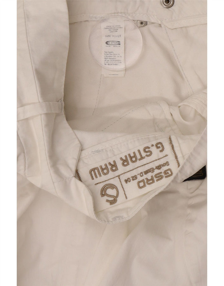Minissaia jeans feminina G-Star W27 algodão branco médio