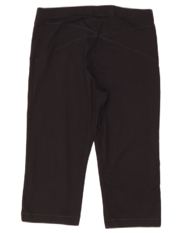 Adidas Womens Capri Leggings UK 12 Médio Preto Poliamida