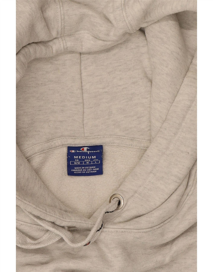 CHAMPION Womens Graphic Hoodie Jumper UK 14 Medium Grey Cotton Vintage Champion and Second-Hand Champion from Messina Hembry 