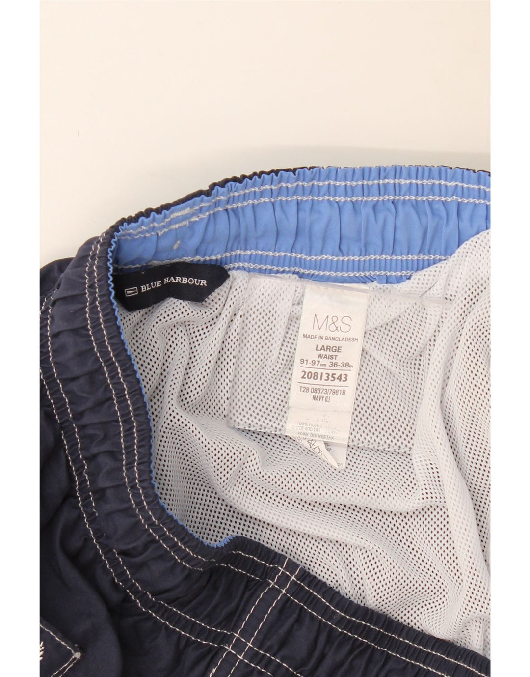 Shorts de banho masculino MARKS & SPENCER Blue Harbor grande azul marinho