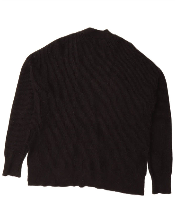 Zara Suéter Cardigan Oversized Feminino Reino Unido 10 Pequeno Preto