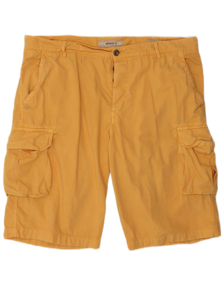 Shorts cargo masculino 40Weft IT 56 3XL W40 algodão amarelo