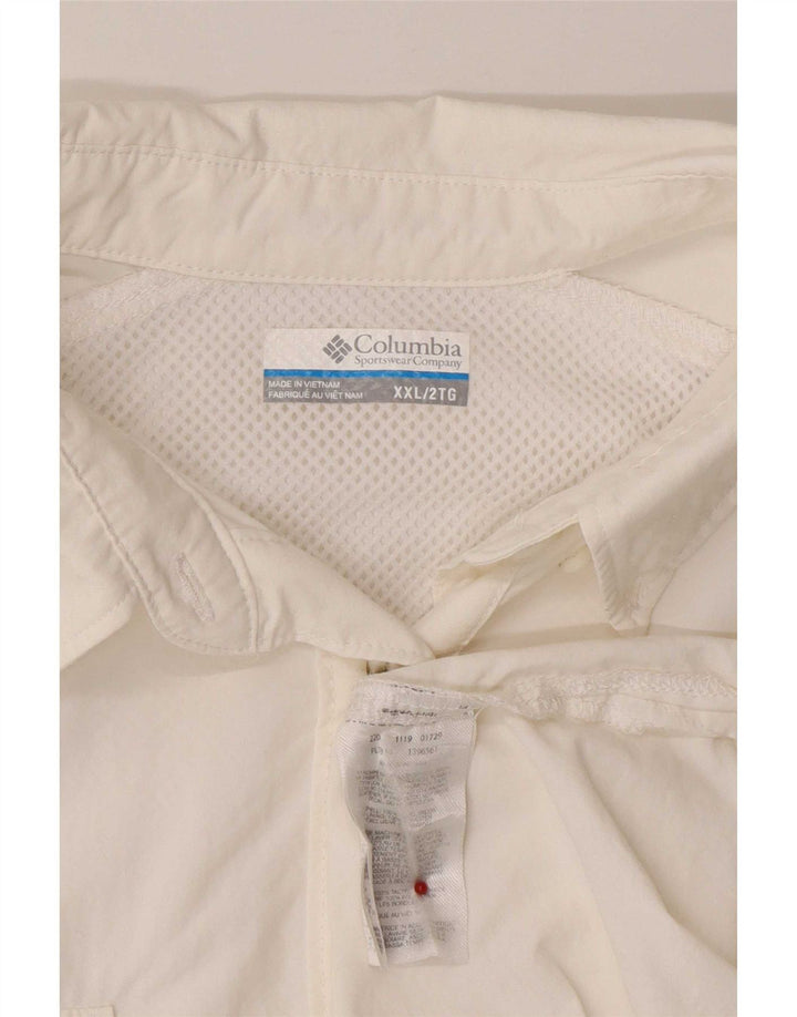 Camisa masculina de viagem Columbia 2XL nylon branco