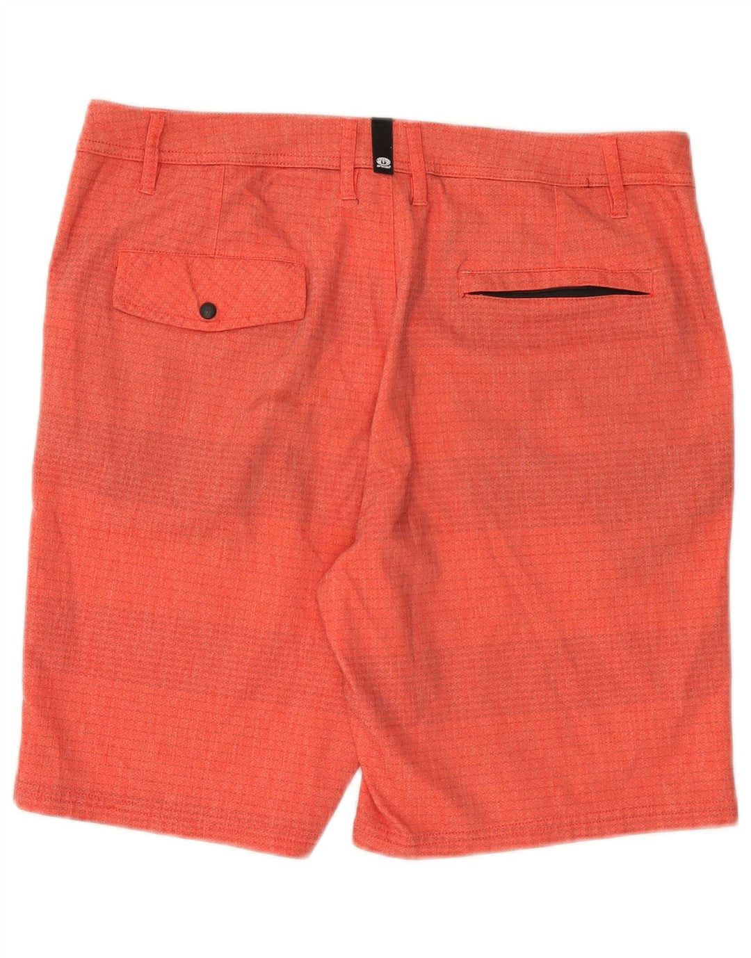 Animal Mens Chino Shorts W34 Grande Algodão Riscas Laranja