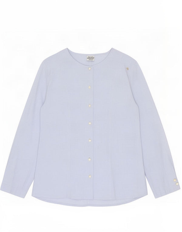 Blusa Camisa Feminina Benetton UK 12 Azul Médio