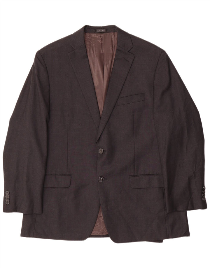 Jaqueta blazer masculina de 2 botões Calvin Klein Reino Unido 40 grande lã cinza