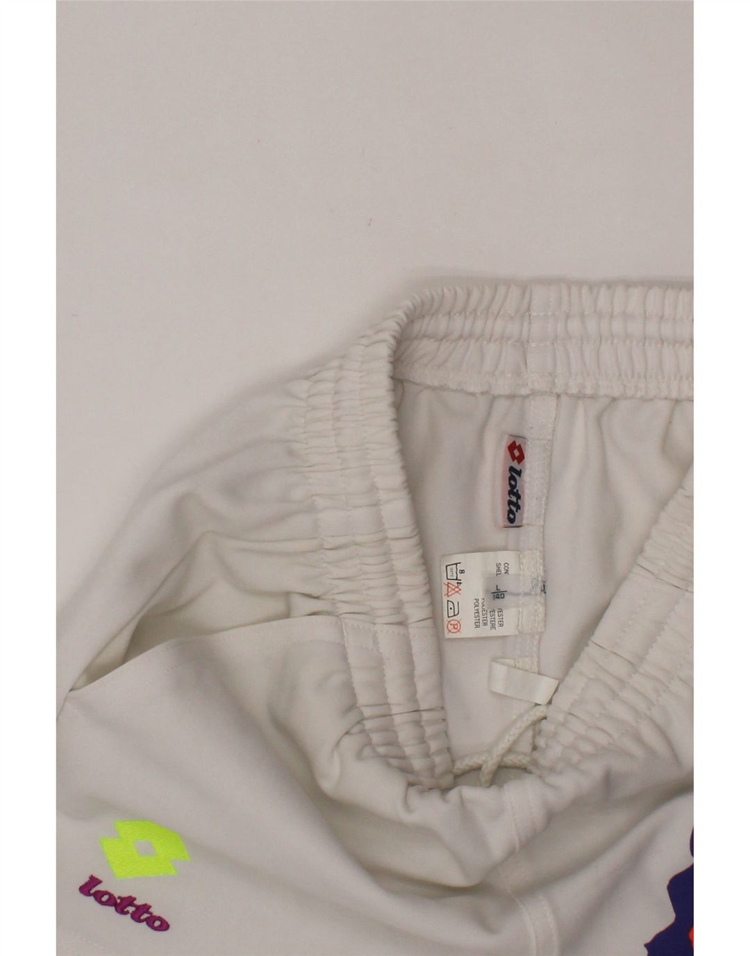 Shorts esportivos gráficos para meninas LOTTO 9-10 anos grande poliéster branco