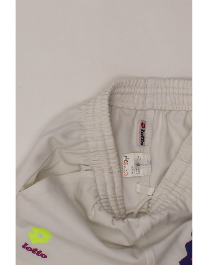 Shorts esportivos gráficos para meninas LOTTO 9-10 anos grande poliéster branco