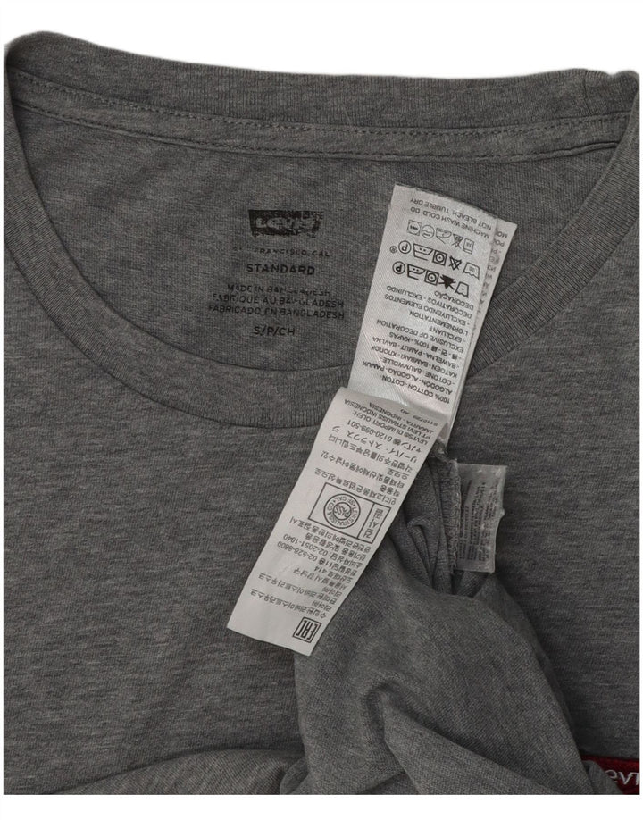 Camiseta masculina padrão LEVI'S top pequeno algodão cinza