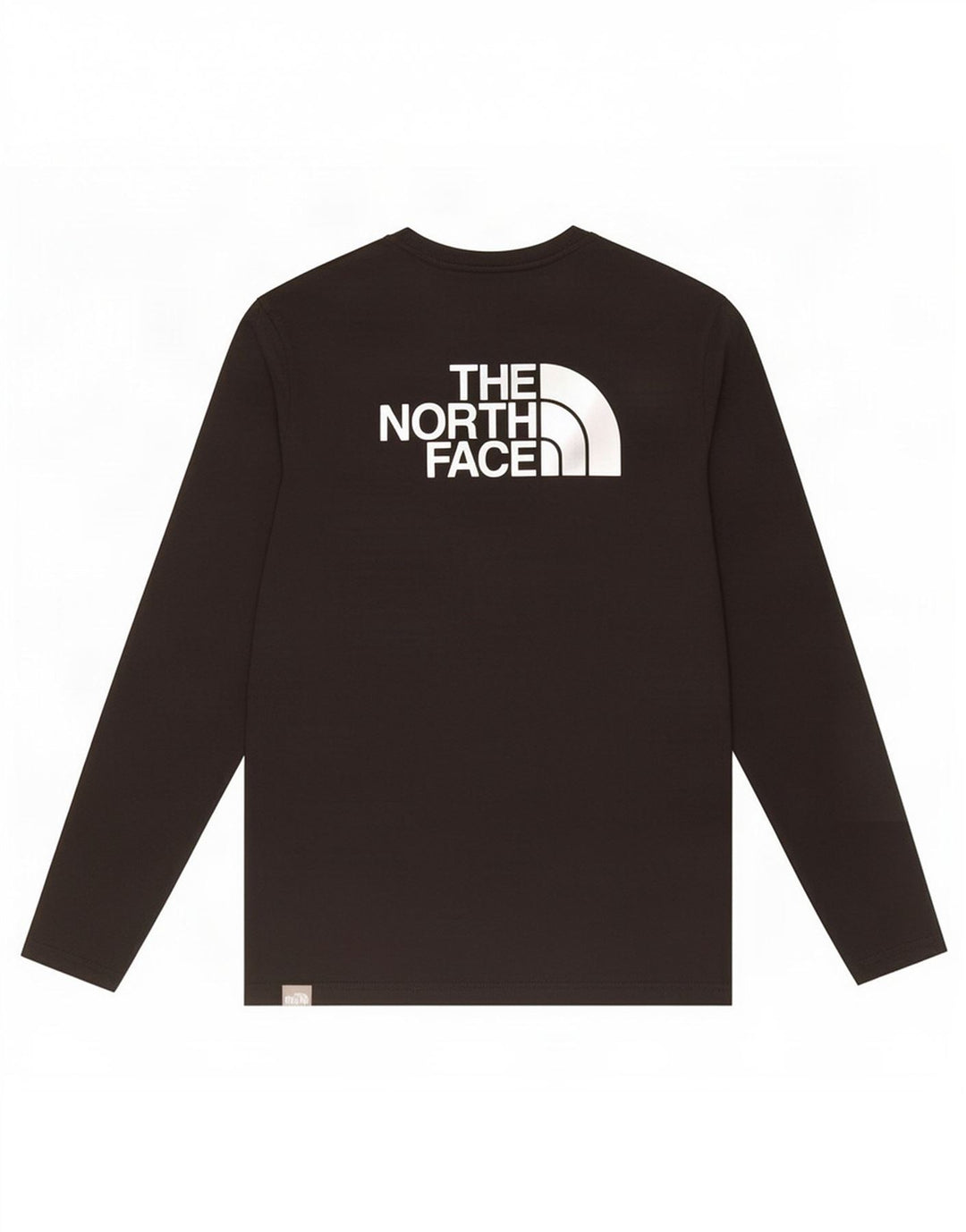 Top gráfico masculino The North Face manga comprida pequeno algodão preto
