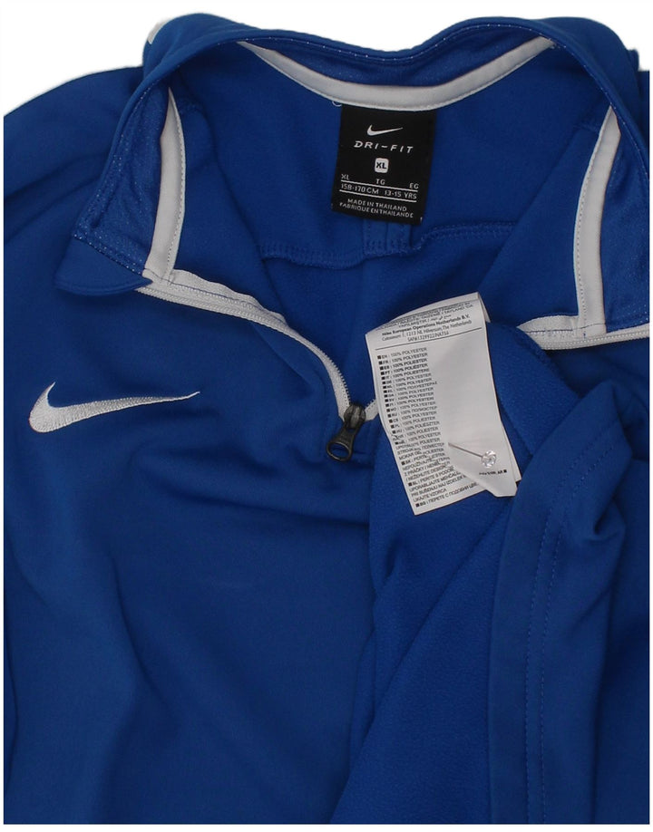 Nike Boys Dri Fit Pullover Treino Top 13-14 Anos XL Azul Colourblock