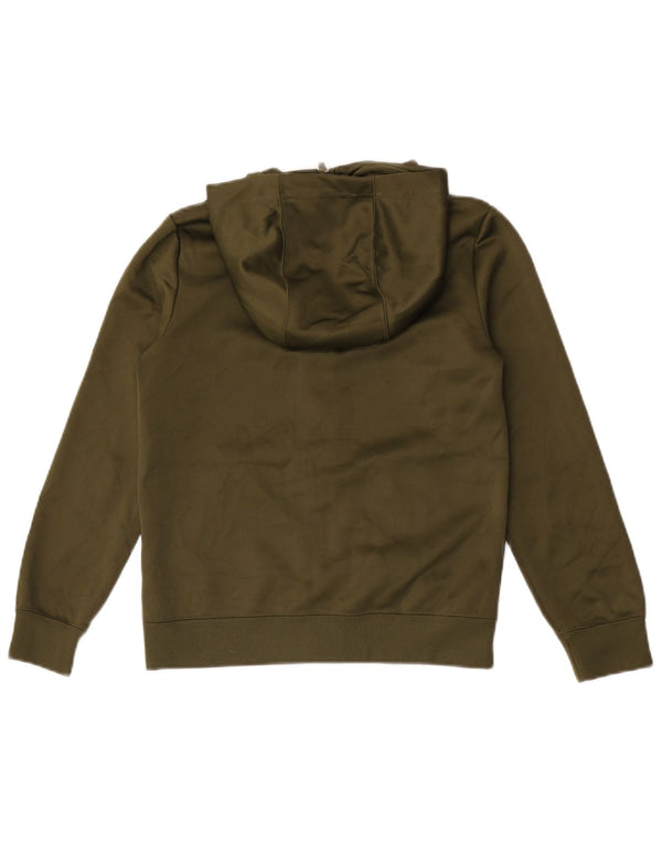 Suéter Nike Boys Zip com capuz 10-11 anos médio cáqui poliéster