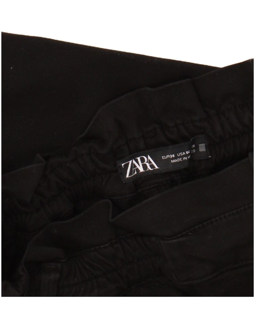 Calça feminina Zara cortada EU 38 pequena W28 L24 preta