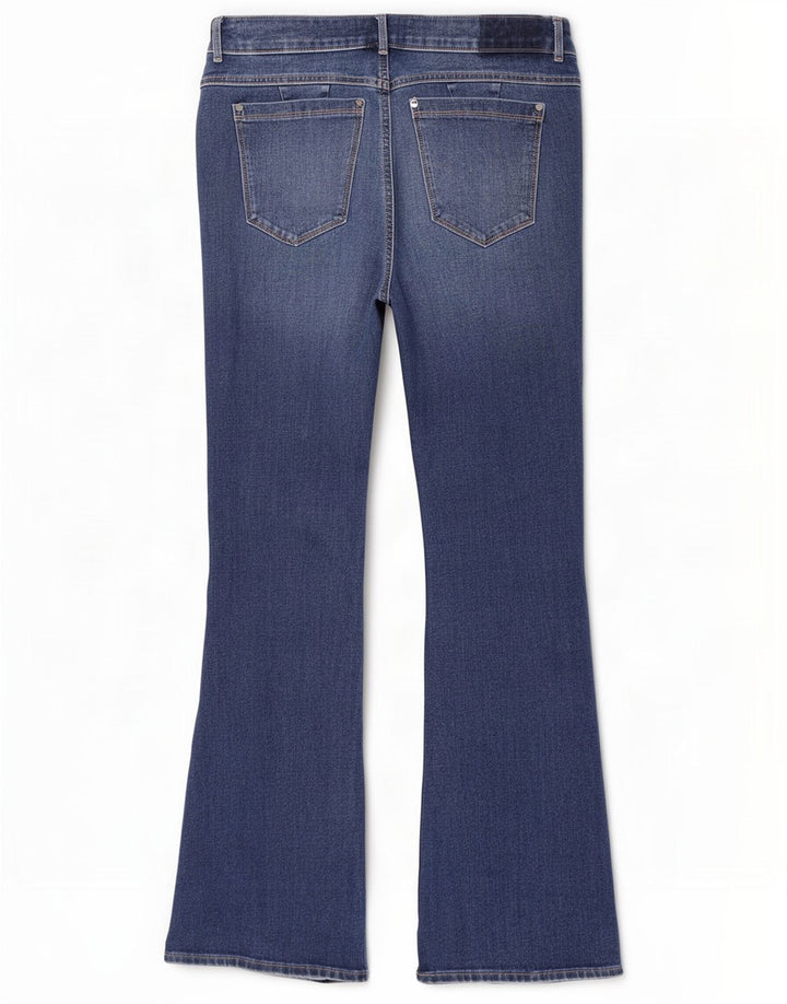 Jeans feminino Marks & Spencer Magic Slim Flared Reino Unido 14 Grande W30 L30 Azul