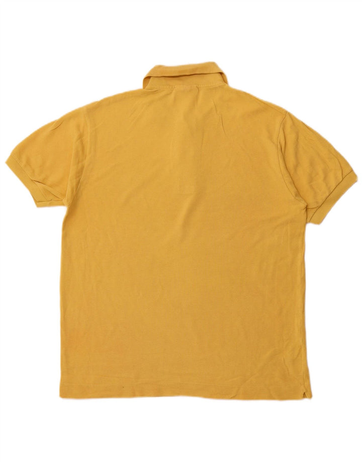 Camisa polo masculina LACOSTE Classic Fit tamanho 4 algodão amarelo médio