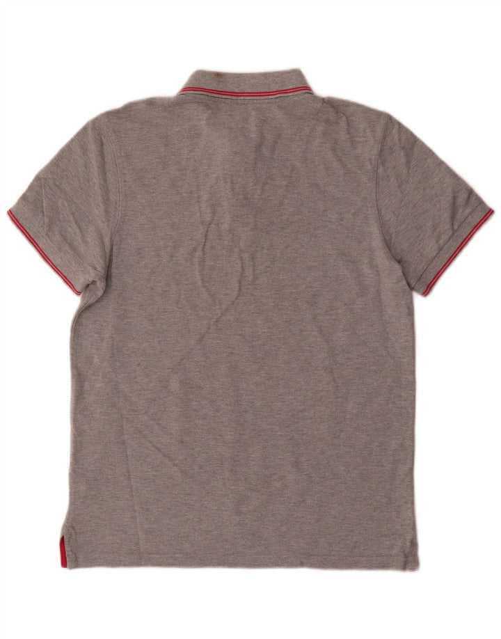 Camisa polo masculina Joules Slim Fit algodão cinza médio