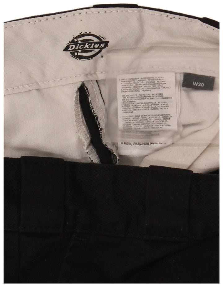 Calças Chino retas masculinas Dickies W30 L30 poliéster preto