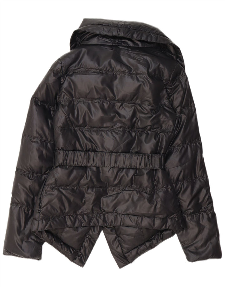 Jaqueta acolchoada feminina Pinko UK 10 poliéster preto pequeno