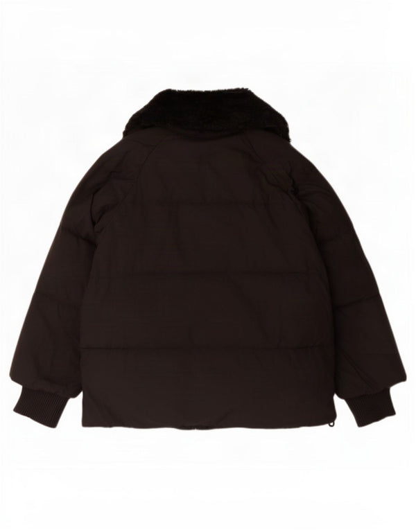 Jaqueta feminina acolchoada grande Marks & Spencer Reino Unido 16 grande poliéster preto