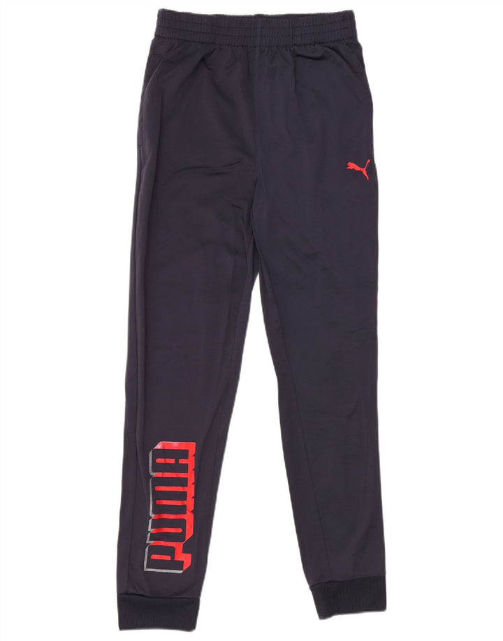Calça de treino PUMA Boys Graphic Joggers 13-14 anos grande azul marinho