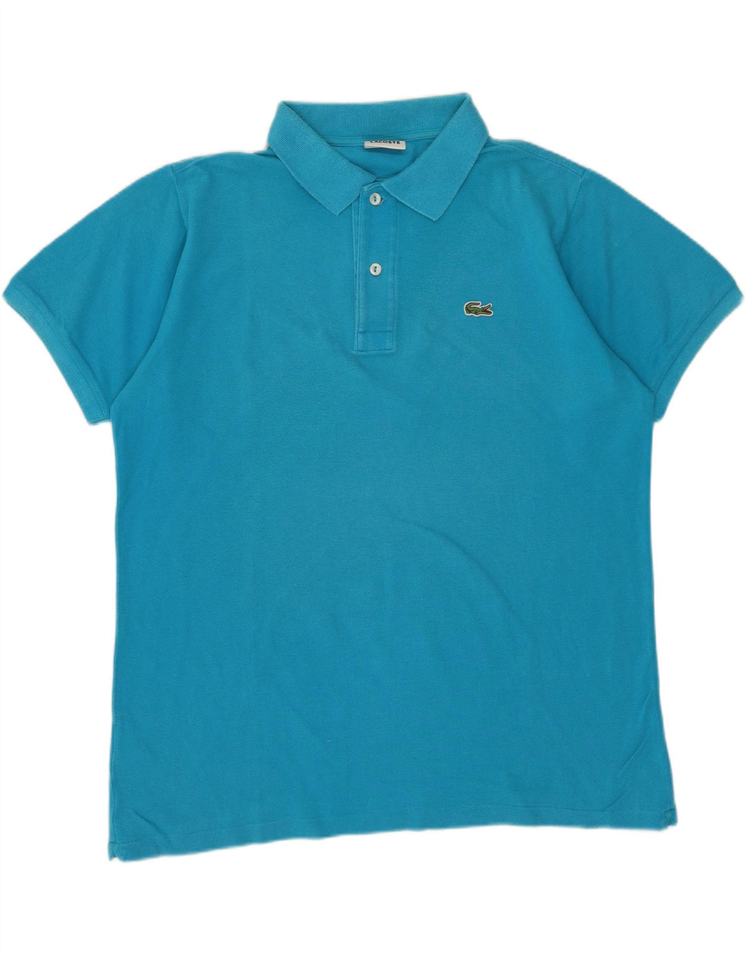 LACOSTE Mens Polo Shirt Size 4 Medium Blue Cotton