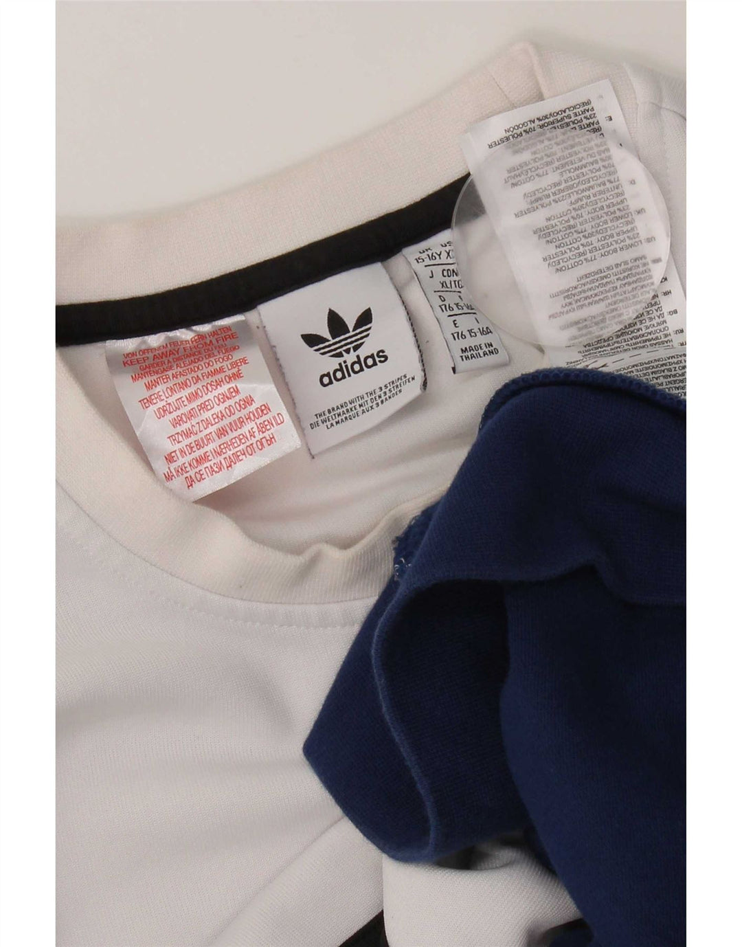 Adidas meninos moletom gráfico jumper 15-16 anos multicolorido colorblock