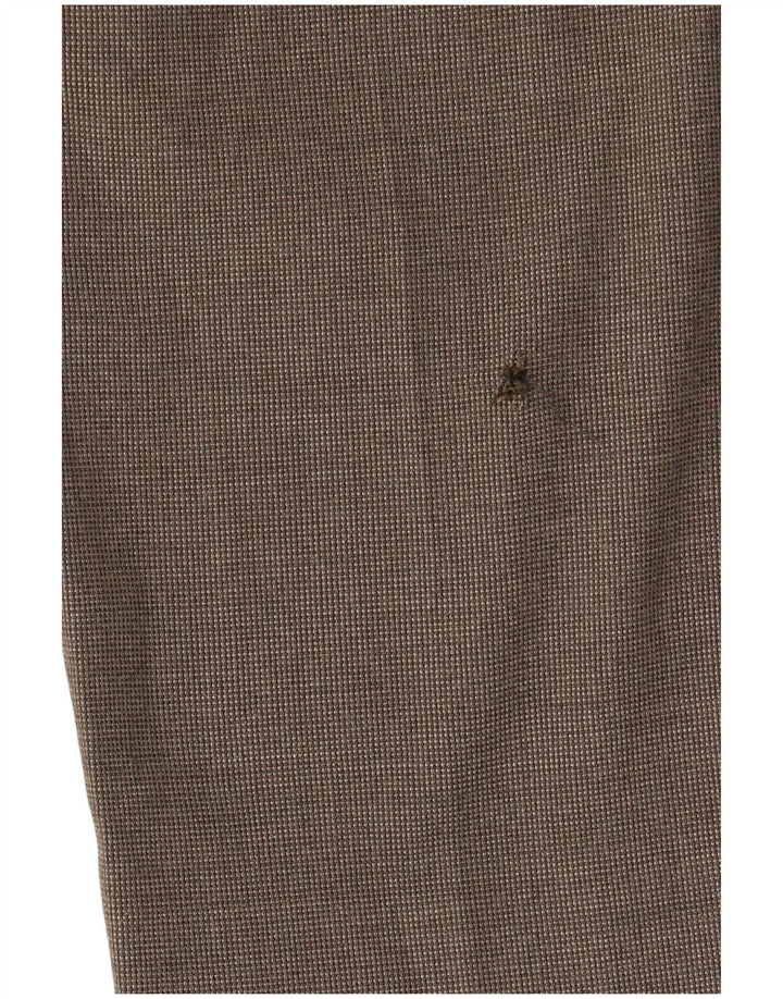 Calça casual masculina Marks & Spencer Slim Fit W36 L29 poliéster marrom