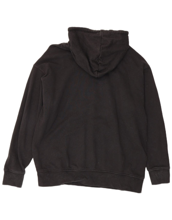 Adidas feminino gráfico oversized moletom com capuz Reino Unido 24/26 2XL algodão preto