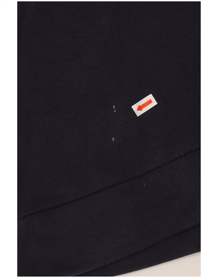 ADIDAS Mens Moletom Jumper Grande Algodão Azul Marinho