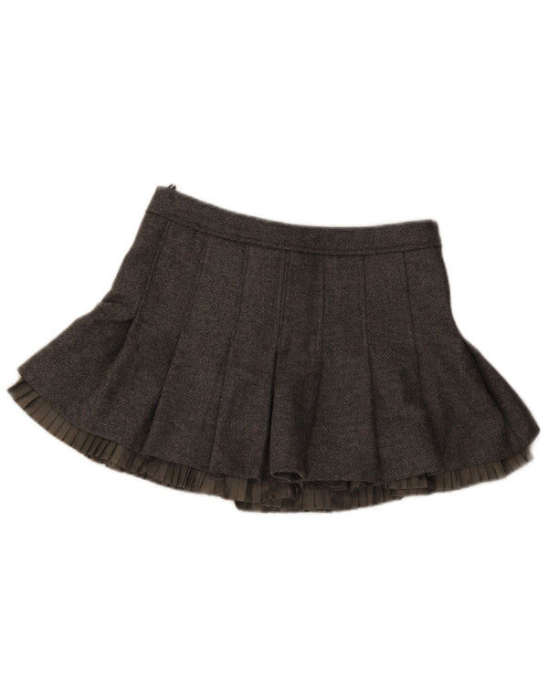 Mini saia feminina Valentino média W30 lã virgem cinza