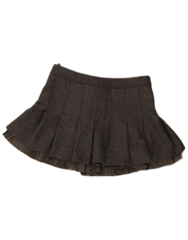 Mini saia feminina Valentino média W30 lã virgem cinza