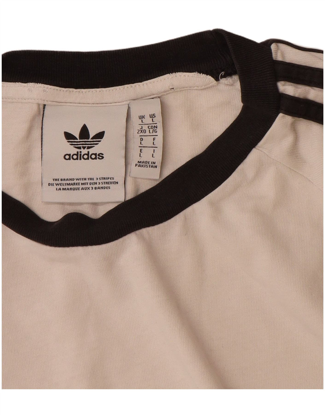 Adidas Mens Camiseta Top Grande Algodão Branco