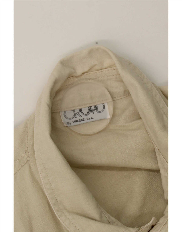 Jaqueta utilitária feminina vintage UK 16 grande bege