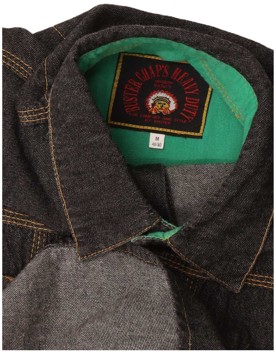 Camisa jeans masculina BUSTER IT 48/50 preta média