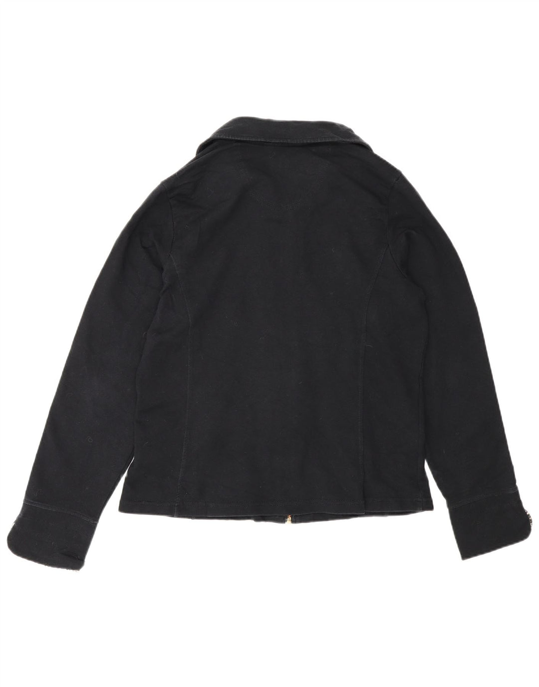 Jaqueta bomber feminina Marks & Spencer Reino Unido 14 algodão preto médio
