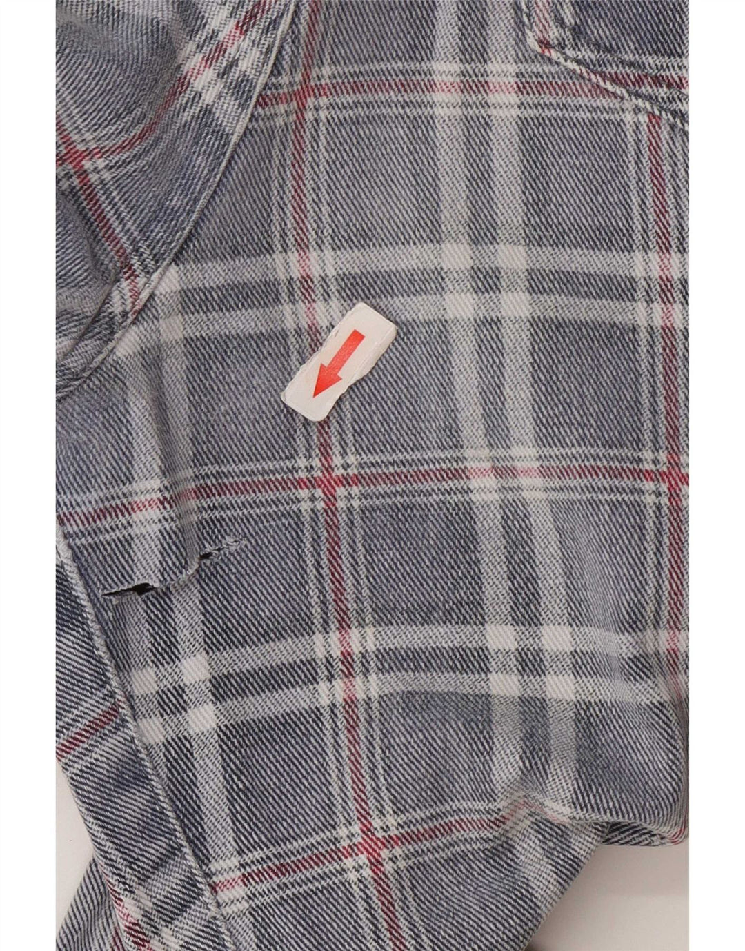 Jeans cônicos femininos Extreme W26 L29 algodão xadrez azul