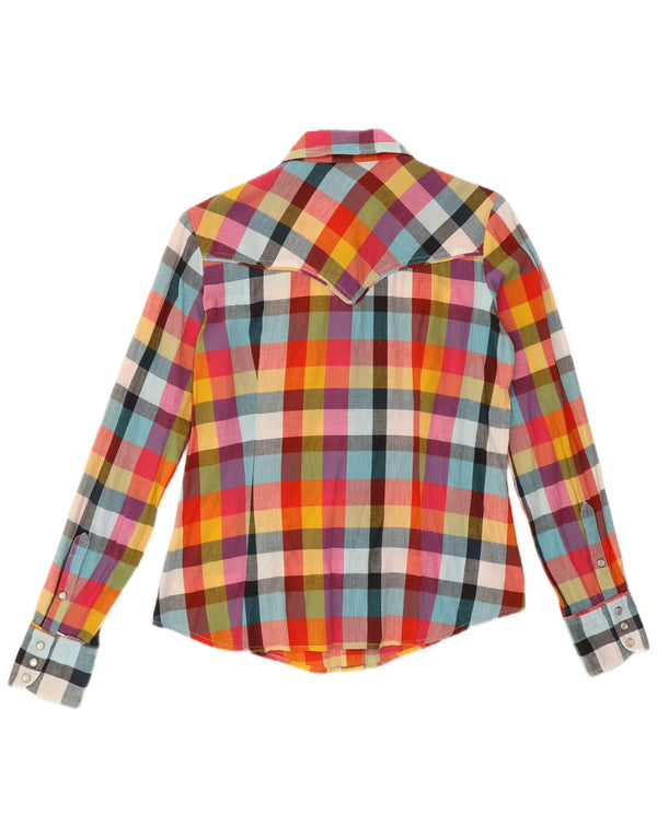 Camisa feminina Marlboro Classics IT 42 algodão xadrez médio multicolorido