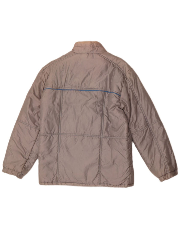 MC Kinley Mens Hooded Padded Jacket IT 46 Small Grey Polyester