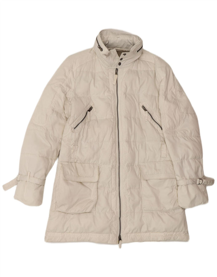 Casaco acolchoado feminino Marlboro Classics EU 46 XL poliéster branco