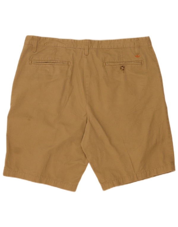 Dockers Mens Pegged Chino Shorts W38 XL Beige Cotton