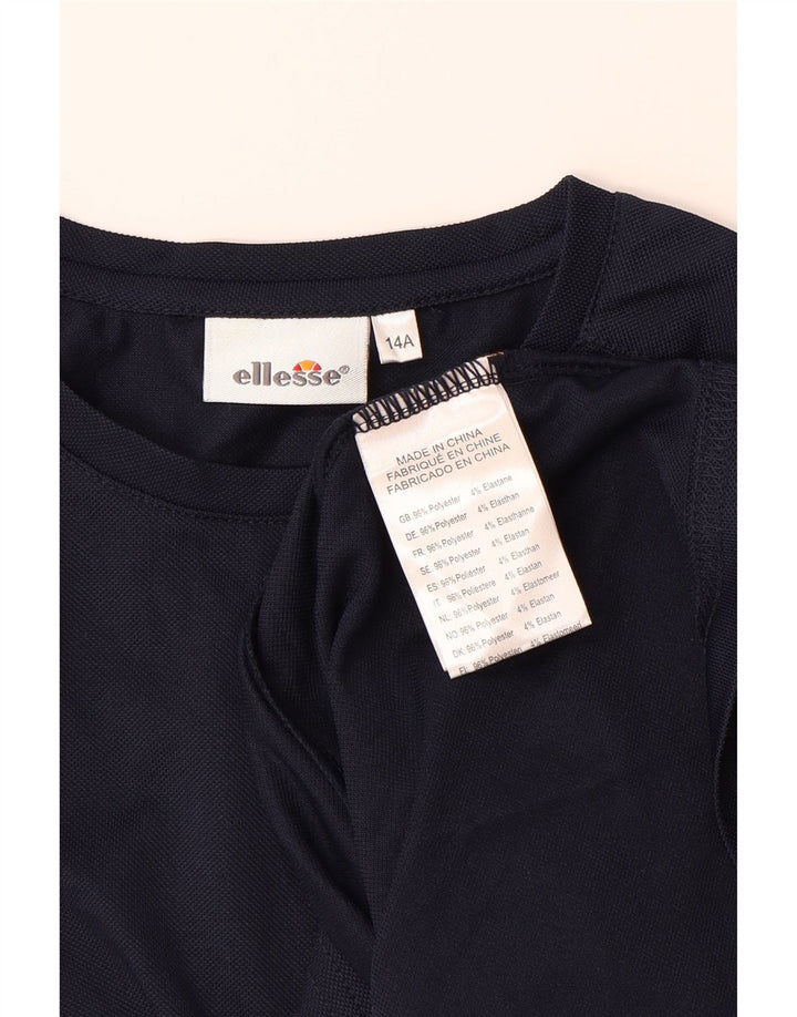 Camiseta ELLESSE Menino 13-14 Anos Azul Marinho Poliéster