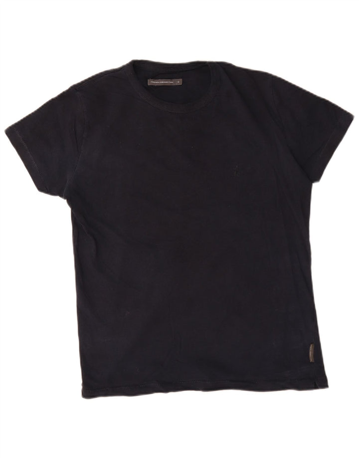 Camiseta masculina French Connection Top médio algodão azul marinho