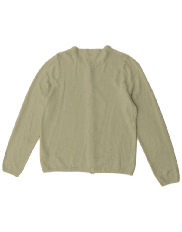 Suéter cardigã feminino de ajuste clássico MARKS & SPENCER Reino Unido 10 pequeno verde