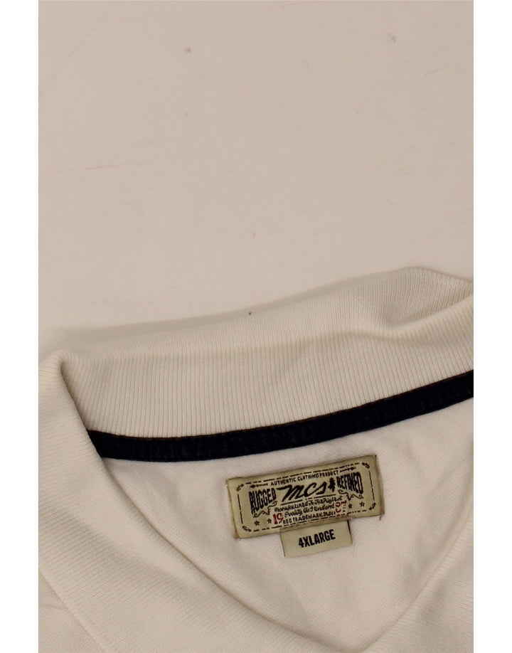 Camisa polo masculina Marlboro Classics 4XL branca