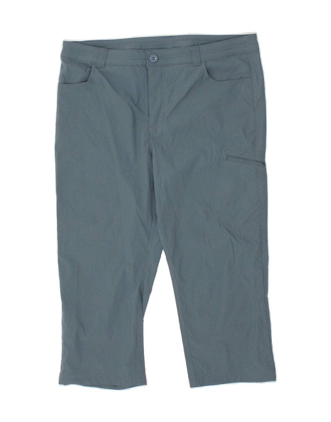 Calça cargo capri feminina EDDIE BAUER US 12 grande W36 L21 azul nylon